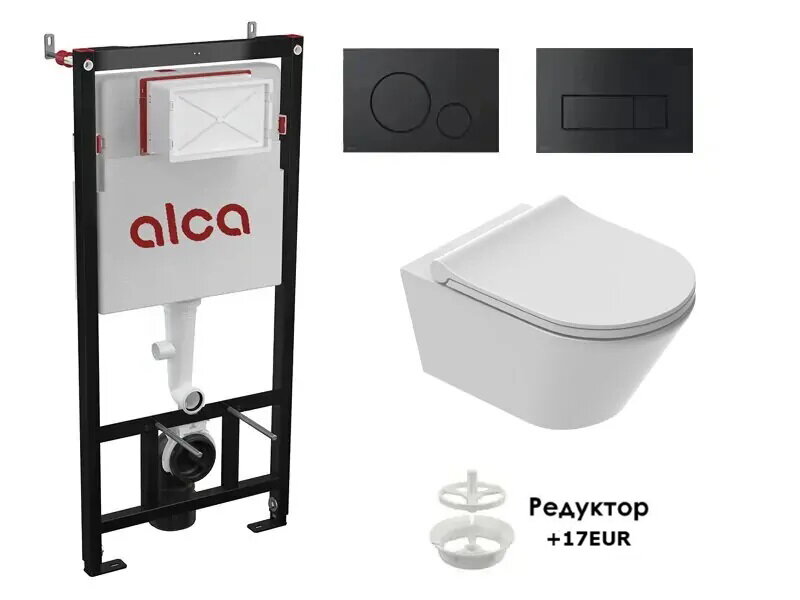 Висяща тоалетна Azul Tornado и структура за вграждане Alca