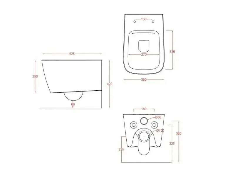 Висяща тоалетна A16 Rimless и структура за вграждане Duplo S 4