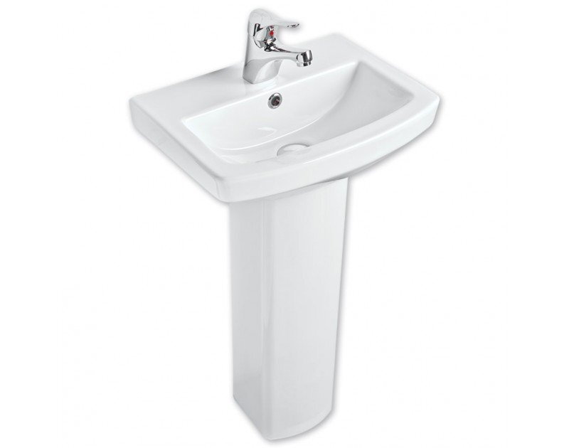 Мивка за баня Nero 34x46см Gural Vit - OUTLET
