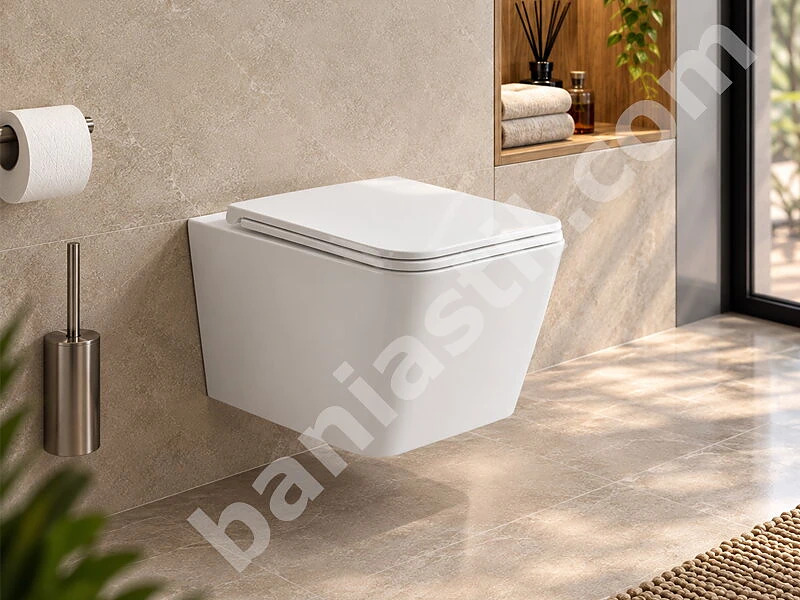 Висяща тоалетна Amara Tornado и структура за вграждане Duofix Delta 50 Black 5