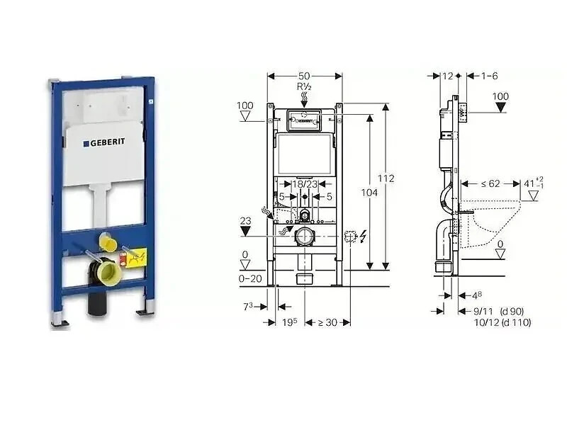 Висяща тоалетна Amara Tornado и структура за вграждане Duofix Delta 50 Black Висяща тоалетна Amara Tornado и структура за вграждане Duofix Delta 50 Black