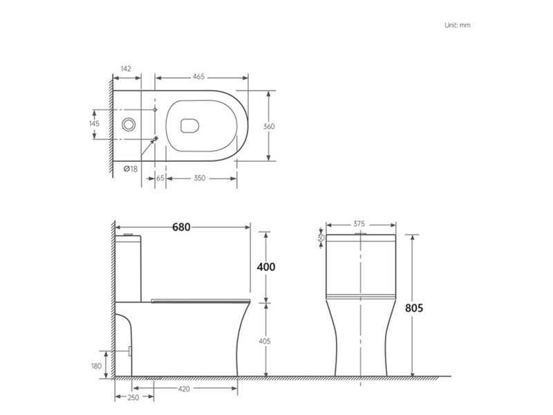 Моноблок 097937BM BIDET - Inter Ceramic Моноблок 097937BM BIDET - Inter Ceramic