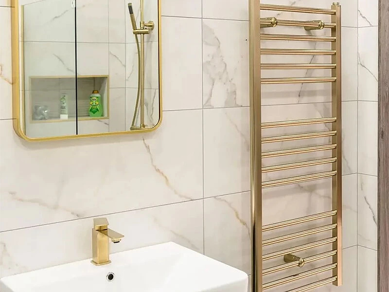 Хидравлична лира за баня Corallite Straight SB-Brass 249W - Crystal 6