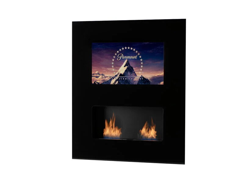Луксозна камина Double Vision Black Glass 49"