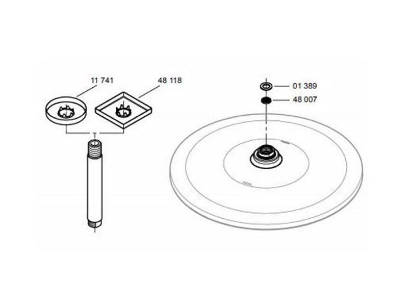 Душ пита с рамо за монтаж от таван Rainshower Mono 310 - Grohe 5