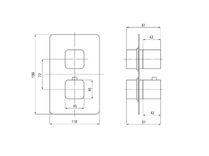 Смесители за вграждане Box Square - Deante 8