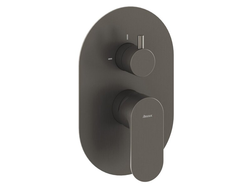 Смесител за вграждане с превключвател Eleganta Graphite Brushed - Ravak