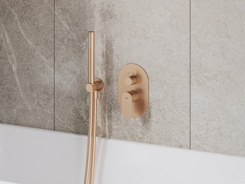 Смесител за вграждане с превключвател Eleganta Rose Gold Brushed - Ravak 6