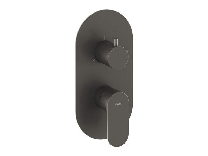 Трипътен смесител за вграждане Eleganta Graphite Brushed - Ravak