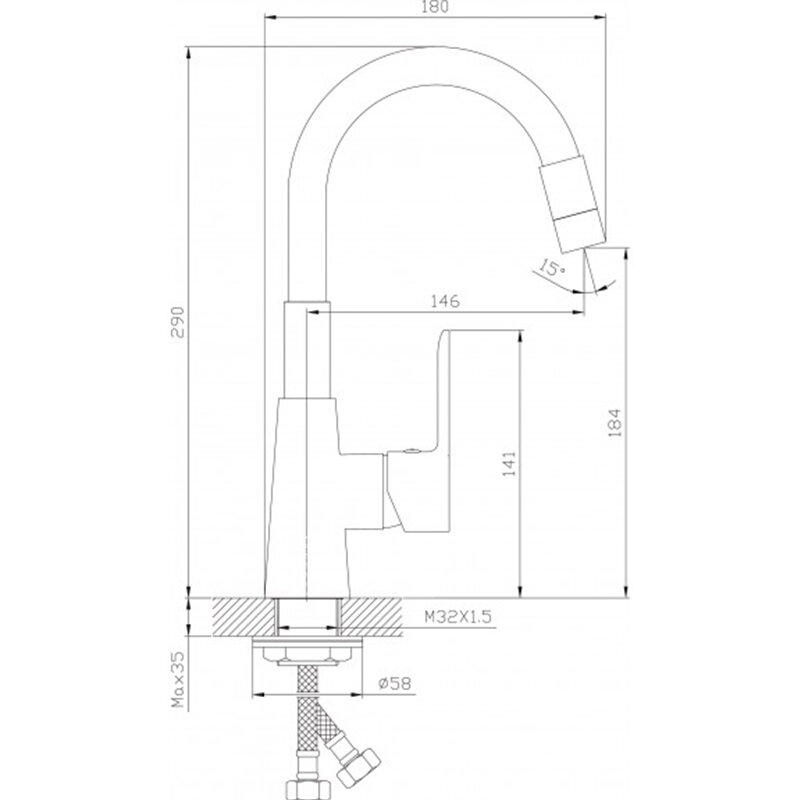 Смесител за мивка Alisado ICF 124211 - Inter Ceramic 2