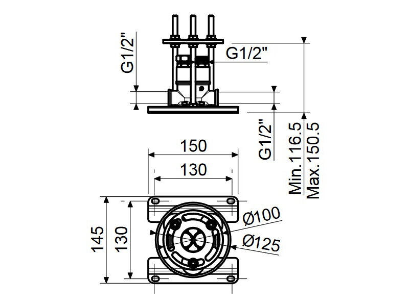 Стоящ смесител за мивка Logica Black Matt - Mariner Rubinetterie 5