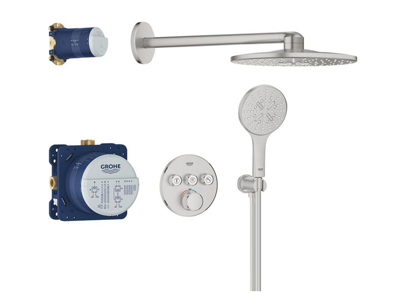 Смесители за вграждане Grohtherm SmartControl Supersteel - Grohe