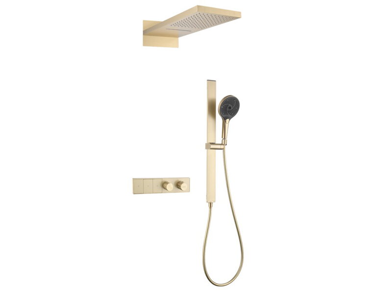 Промо пакет смесители за вграждане Devonte Brush Gold - Inter Ceramic