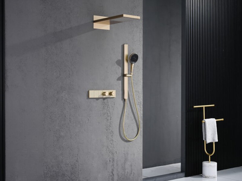 Промо пакет смесители за вграждане Devonte Brush Gold - Inter Ceramic 2