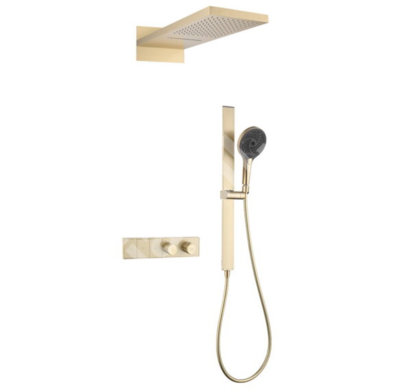 Промо пакет смесители за вграждане Devonte Brush Gold - Inter Ceramic