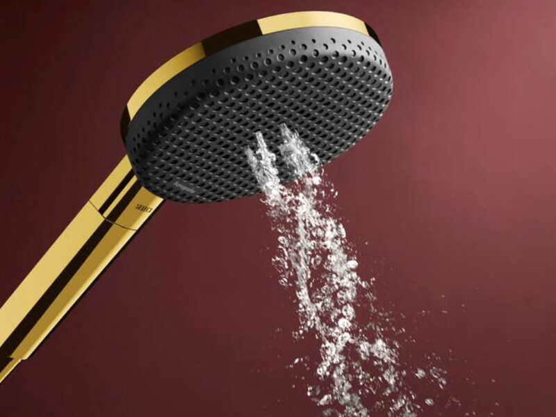 Душ окачване Raindance Alive Select S Unica E Puro 90 Polished Gold Optic - Hansgrohe 
