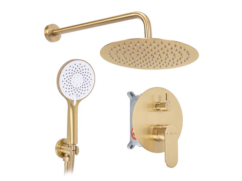 Промо пакет смесители за вграждане Drop Brush Gold - Rea