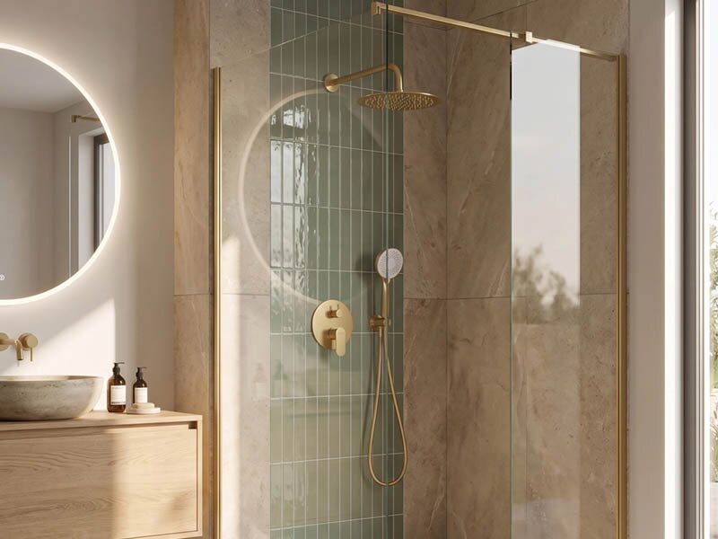 Промо пакет смесители за вграждане Drop Brush Gold - Rea 5
