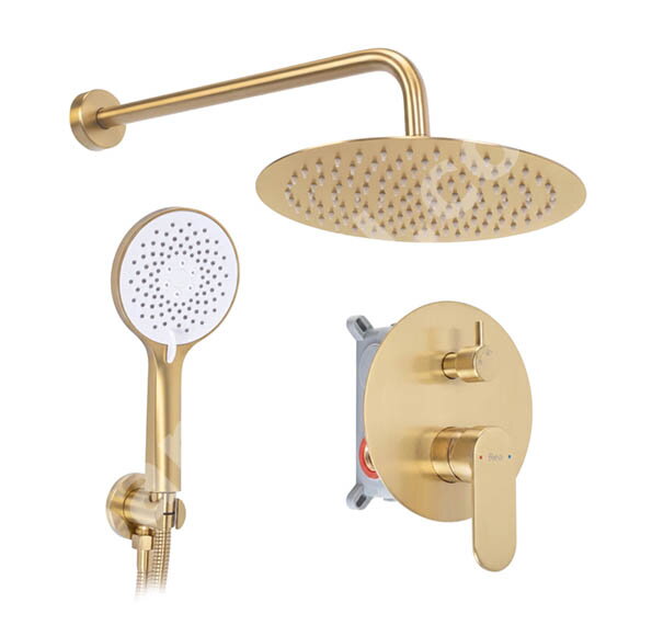 Промо пакет смесители за вграждане Drop Brush Gold - Rea
