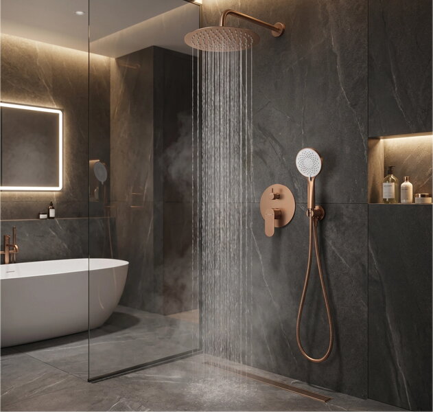 Промо пакет смесители за вграждане Drop Brush Copper - Rea 5