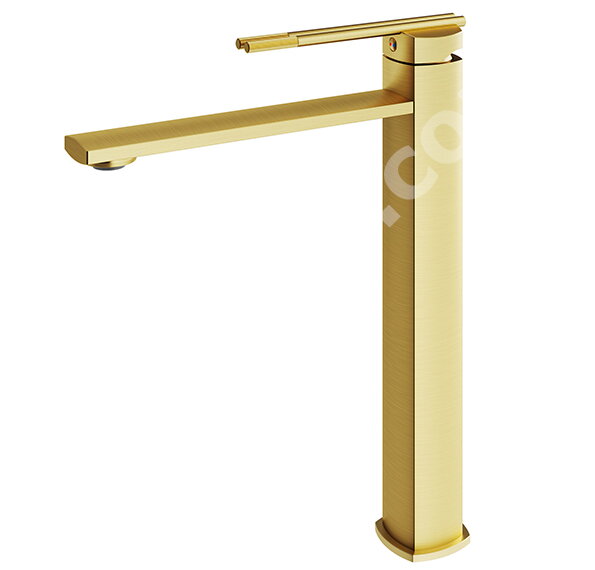 Висок смесител за мивка Dual Brushed Gold - Mariner Rubinetterie