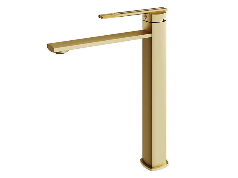 Висок смесител за мивка Dual Satin Gold - Mariner Rubinetterie