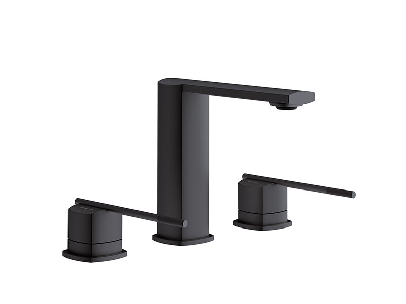 Тридупков смесител за мивка Dual Matte Black - Mariner Rubinetterie