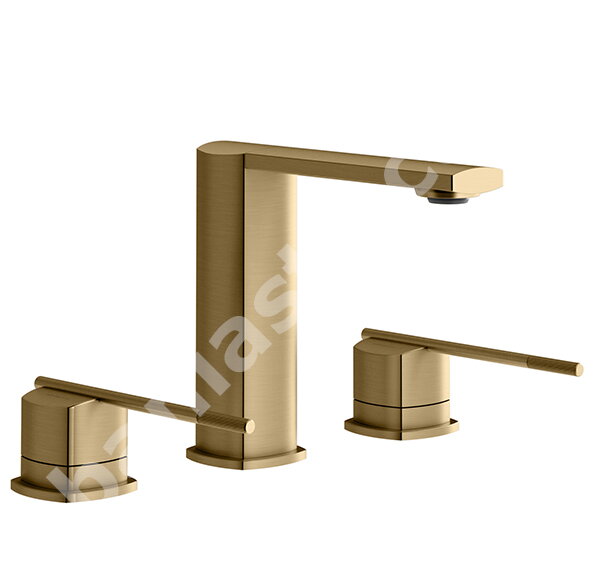 Тридупков смесител за мивка Dual PVD Soft Gold - Mariner Rubinetterie