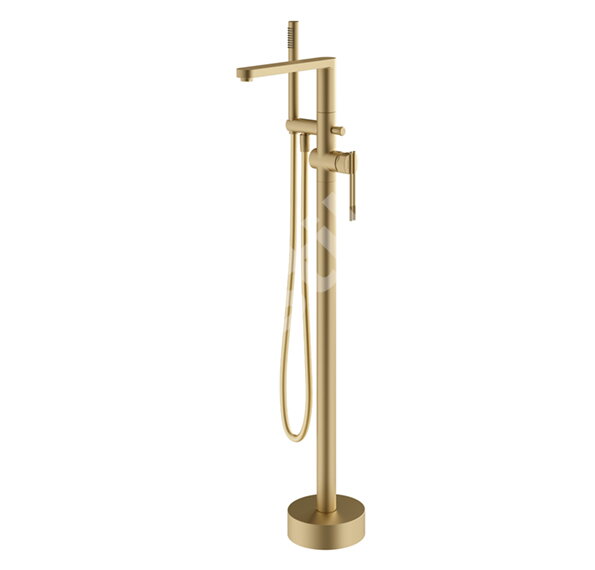 Стоящ смесител за вана с душ Dual Satin Gold - Mariner Rubinetterie