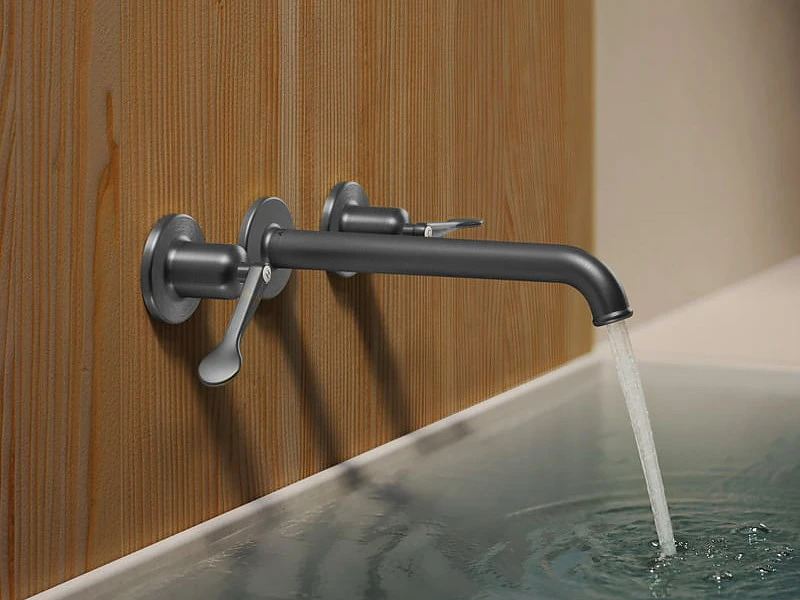Тридупков смесител за мивка Archivio Brushed Black Chrome - Axor Тридупков смесител за мивка Archivio Brushed Black Chrome - Axor