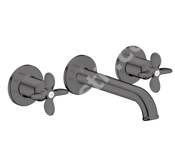 Тридупков смесител за мивка Archivio Polished Black Chrome - Axor