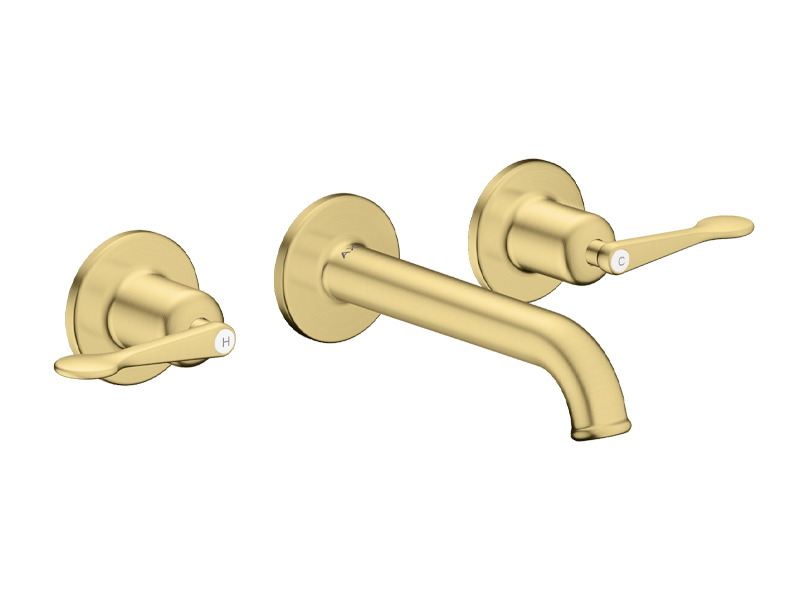 Тридупков смесител за мивка Archivio Brushed Brass - Axor