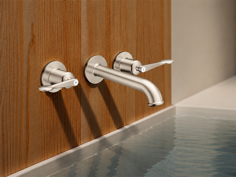 Тридупков смесител за мивка Archivio Brushed Nickel - Axor 6