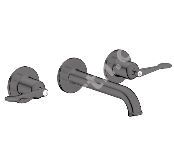 Тридупков смесител за мивка Archivio Polished Black Chrome - Axor