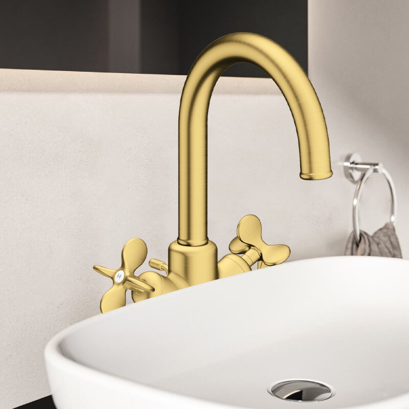Смесител за мивка Archivio Brushed Gold Optic - Axor 4