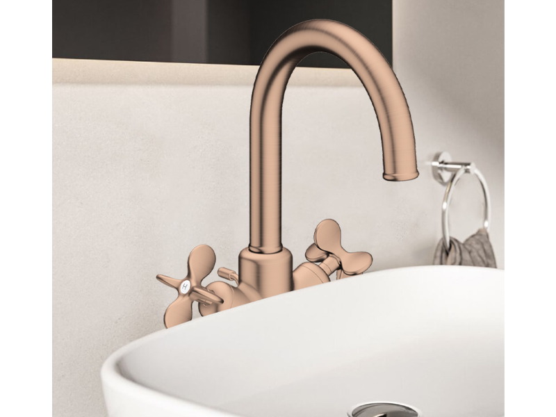 Смесител за мивка Archivio Brushed Red Gold - Axor