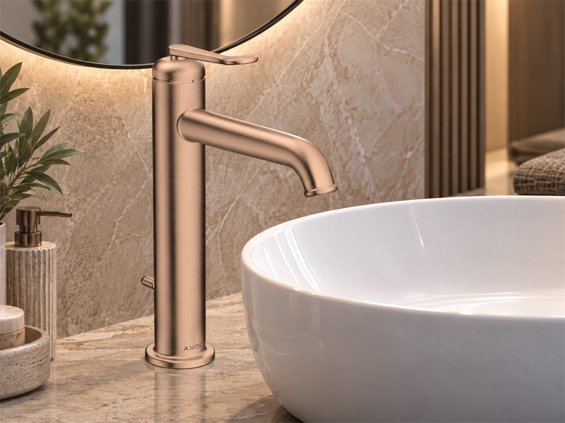 Висок смесител за мивка Archivio Brushed Red Gold - Axor 4