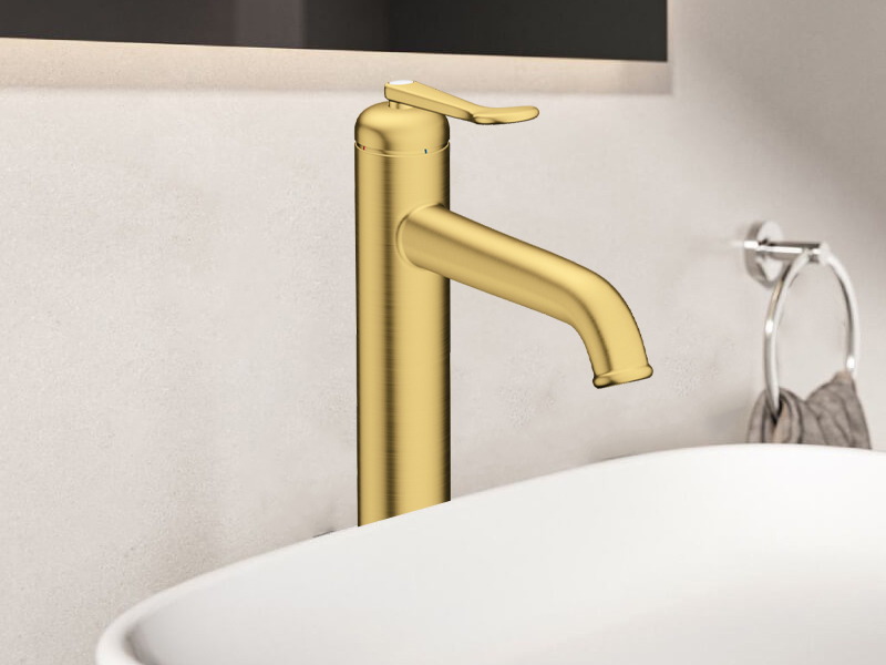 Висок смесител за мивка Archivio Brushed Gold Optic - Axor 4