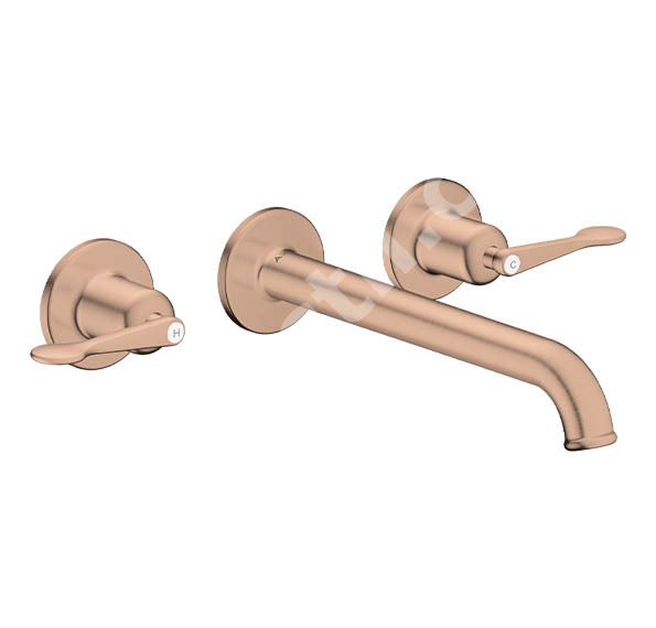 Тридупков стенен смесител за вана Archivio Brushed Red Gold - Axor