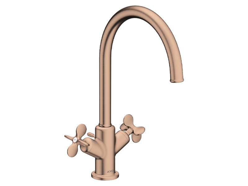 Смесител за мивка Archivio Brushed Red Gold 210 - Axor