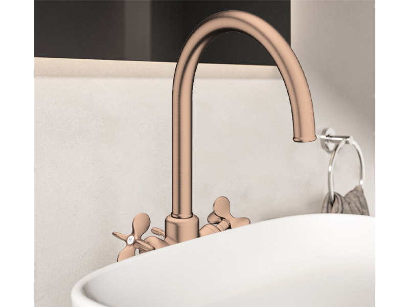 Смесител за мивка Archivio Brushed Red Gold 210 - Axor