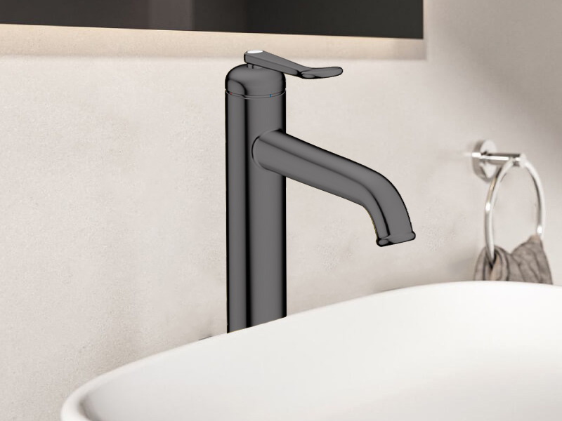 Висок смесител за мивка Archivio Polished Black Chrome - Axor 4