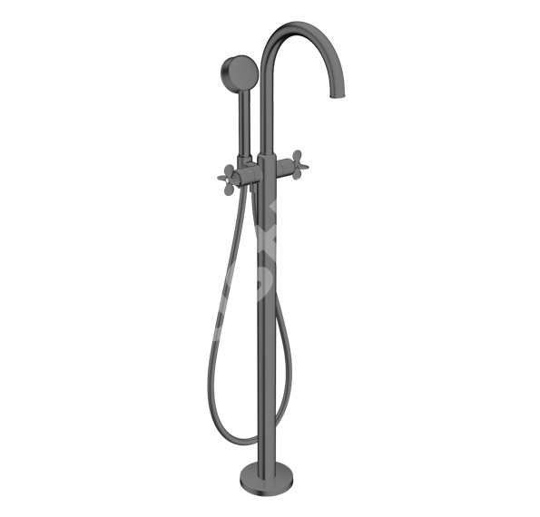 Стоящ смесител за вана Archivio Brushed Black Chrome - Axor