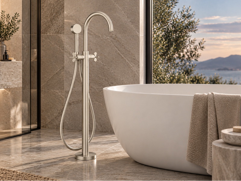 Стоящ смесител за вана Archivio Brushed Nickel - Axor 6