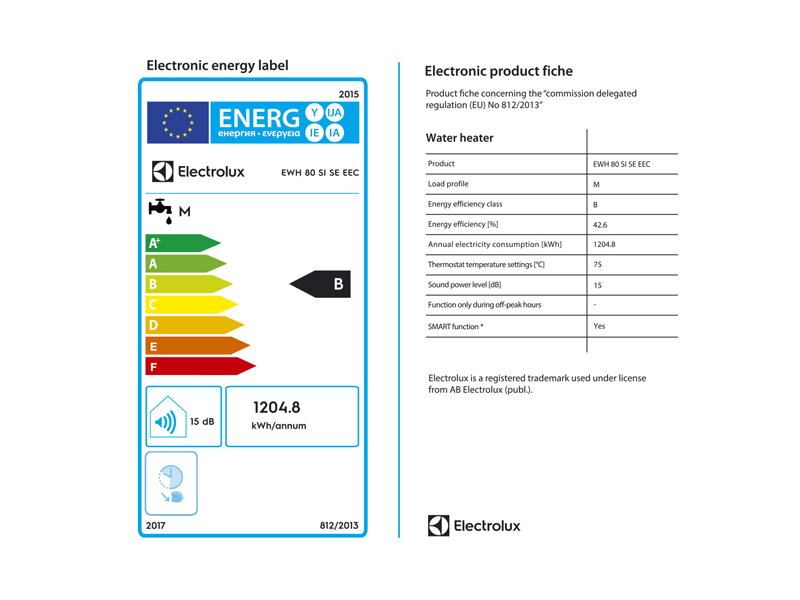 Електрически бойлер EWH 80 SI SE 65л - Eletctrolux 8