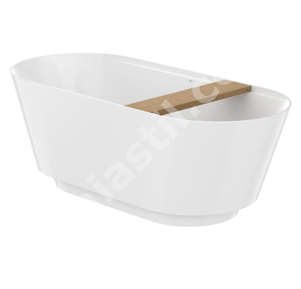 Овална свободностояща вана Stonex White LED 170см - Roca