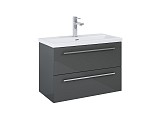 Долен шкаф с мивка БЕЗ ДРЪЖКИ Kwadro Anthracite